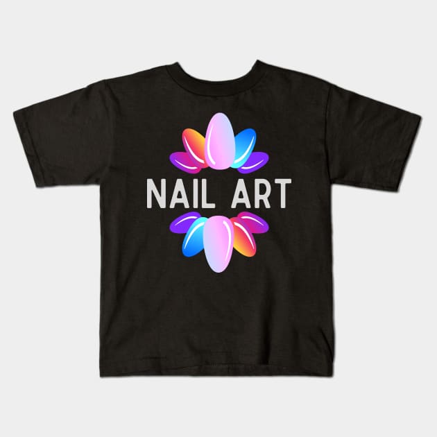 Nail Art Lotus Kids T-Shirt by stressless